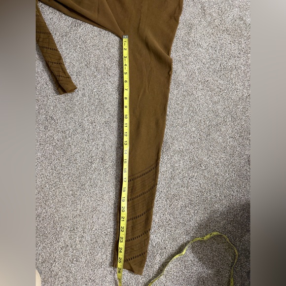 NWT Wolford Perforated Wool-Blend Leggings in Brown Size Small Quiet Luxury - Picture 13 of 16